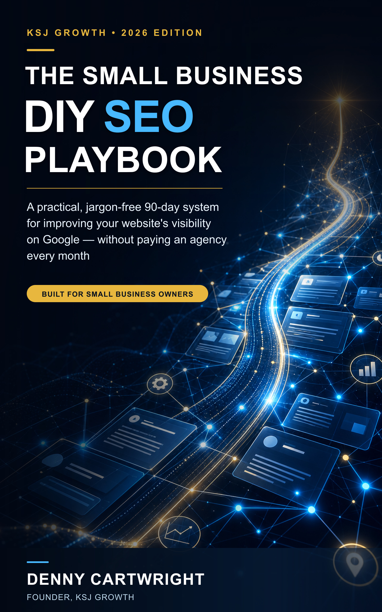 Front cover of The Small Business DIY SEO Playbook.